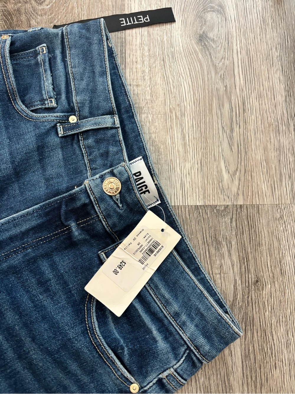 paige anessa petite jean apreggio size 28 Wide Leg High-Rise petite 29” - Picture 9 of 11
